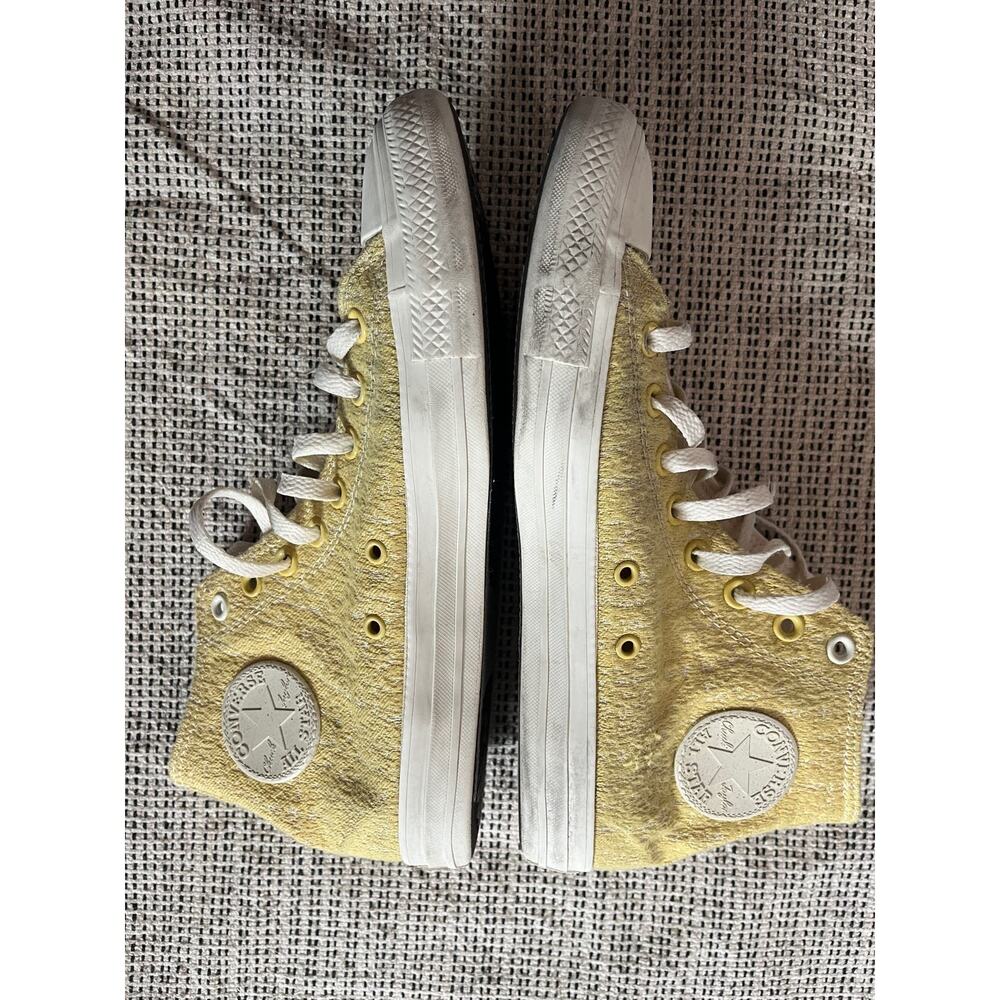 Converse hi tops hybrid texture jacquard yellow size 10